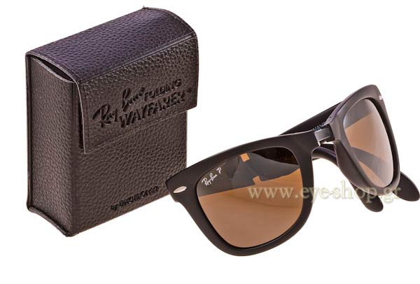 Rayban μοντέλο 4105 Folding Wayfarer στο χρώμα 601S55 Polarized Folding