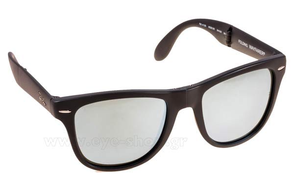 Γυαλιά Rayban 4105 Folding Wayfarer 602230 matte grey silver mirror