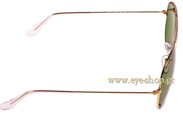 Rayban μοντέλο 3025 Aviator στο χρώμα W3280 χρυσός σκελετός με πράσινους φακούς