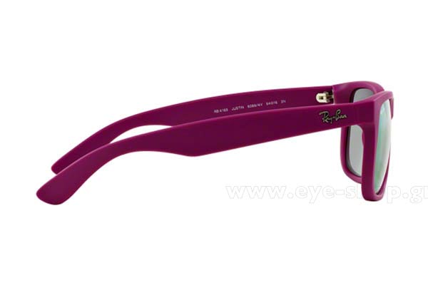 Rayban μοντέλο Justin 4165 στο χρώμα 60894V Fuchsia Rubber