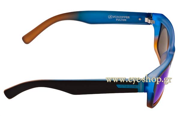 Von Zipper μοντέλο Fulton VZSU78 στο χρώμα 9077 Blue Orange Satin Astro Chrome