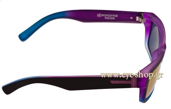 Von Zipper μοντέλο Fulton VZSU78 στο χρώμα BNB Purple Blue Satin 9094 Kosmic Chrome