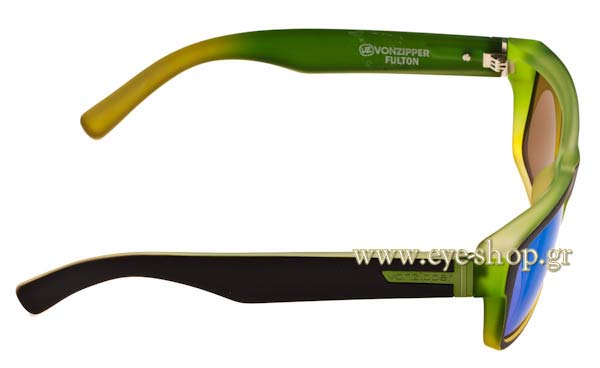 Von Zipper μοντέλο Fulton VZSU78 στο χρώμα 9079 Lime Yellow Satin Quasar Chrome